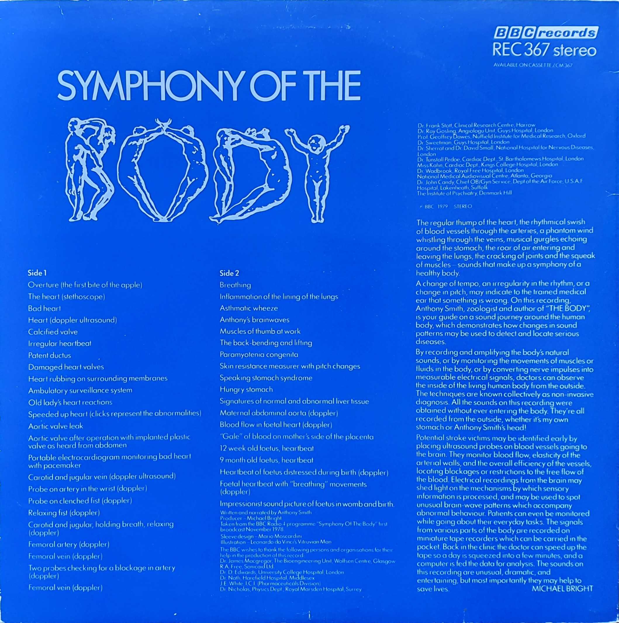 Picture of REC 367 Symphony of the body by artist Anthony Smith from the BBC records and Tapes library